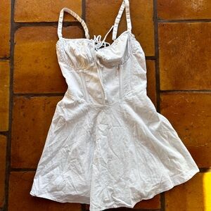 Windsor Lace-Up Mini Dress